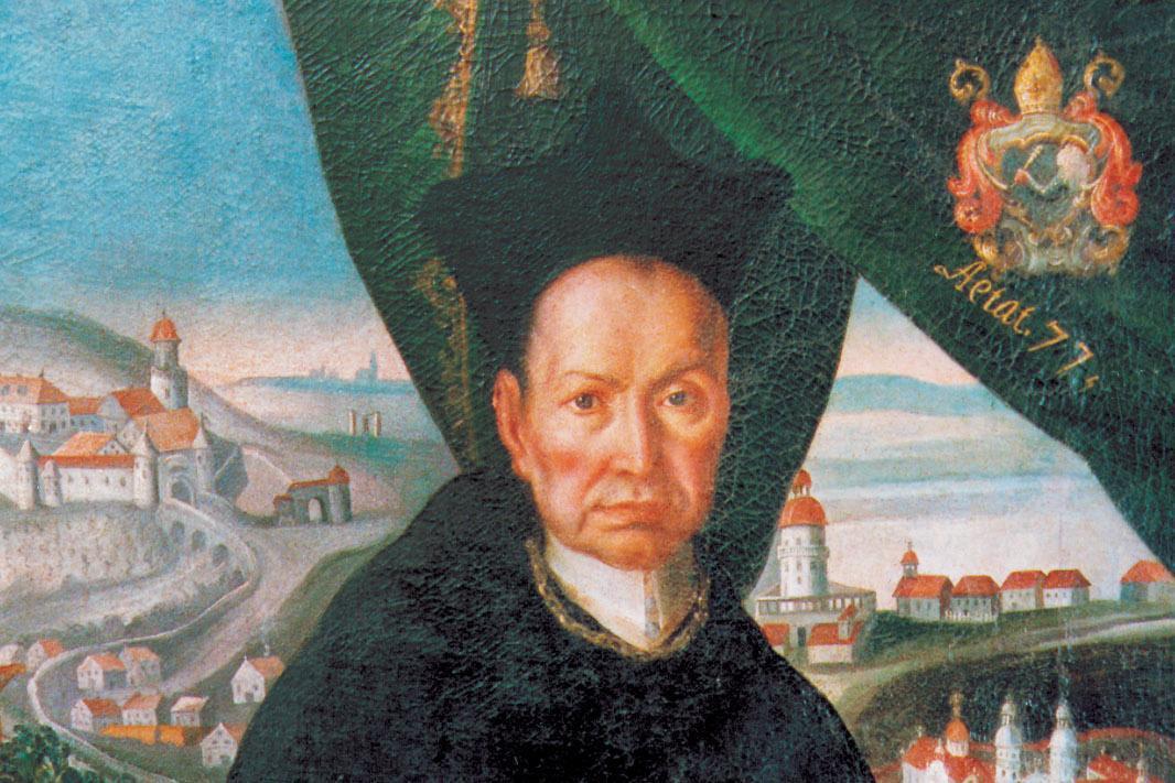 Detail of a portrait of Abbot Knittel