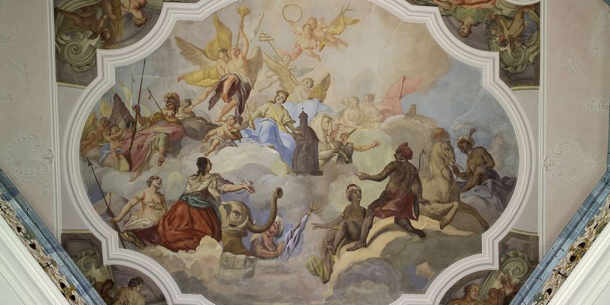 Deckenfresko im Kloster Schöntal