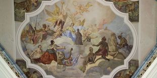 Deckenfresko im Kloster Schöntal