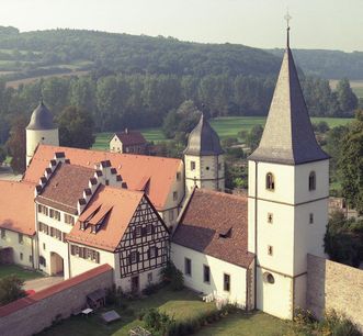 Luftansicht von Kloster Schöntal