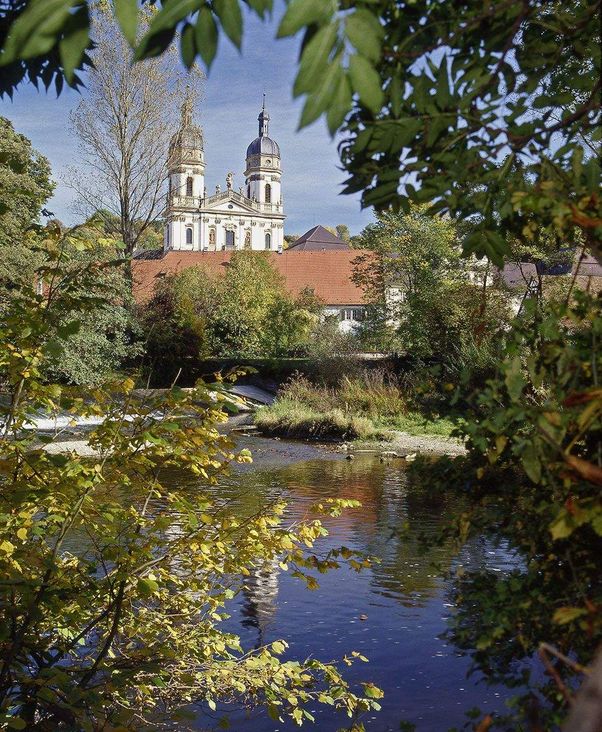 Schöntal monastery, exterior view of the lake