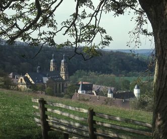 View of the valley around Schöntal Monastery