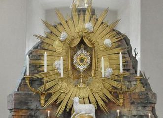 Detail view of the holy sepulcher in the Schöntal monastery church