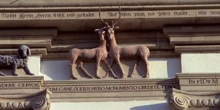 Group of animals on the north tower of Schöntal monastery church