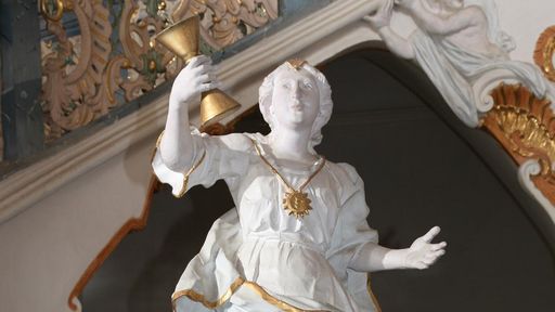 Statue of “Sapientia” in the staircase, Schöntal Monastery