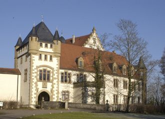 Exterior of Götzenburg Castle in Jagsthausen