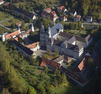 Aerial view of Schöntal Monastery