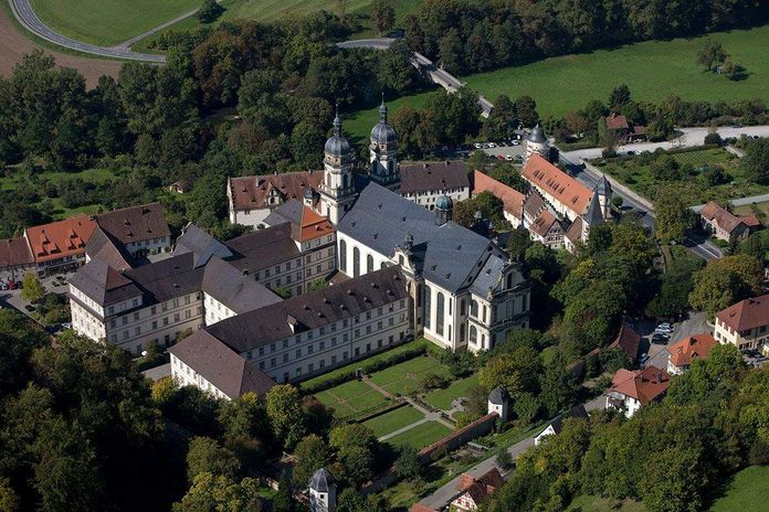 Schöntal monastery, aerial view