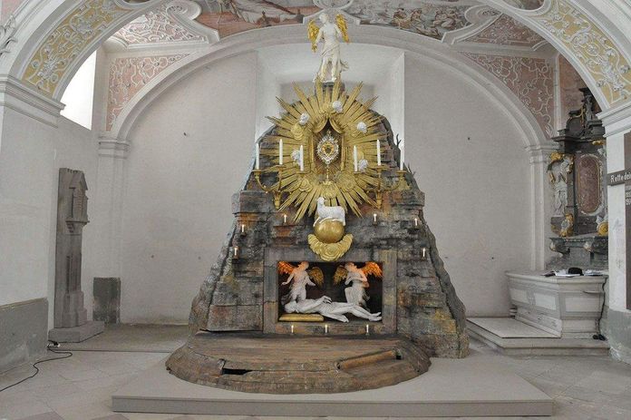 Schöntal monastery, holy Sepulcher on Good Friday