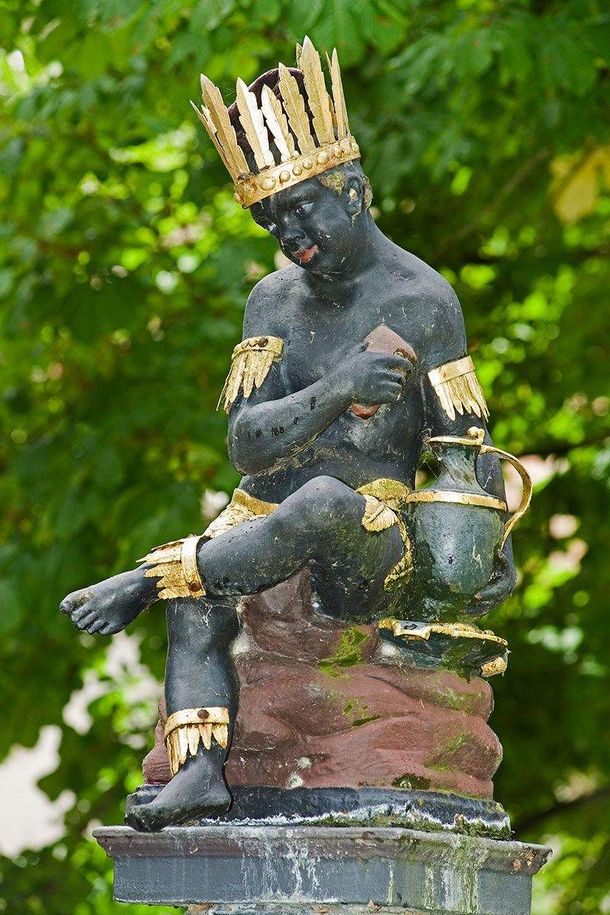 Schöntal monastery, statue on the Fountain of the Moors
