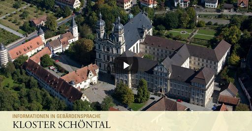 Startbildschirm des Filmes "Kloster Schöntal: Informationen in Gebärdensprache"