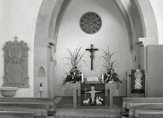 Innenansicht der gotischen Torkapelle Sankt Kilian im Kloster Schöntal