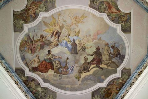 Schöntal monastery, ceiling fresco over the staircase