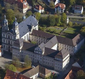 Aerial view of Schöntal Monastery
