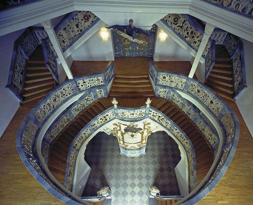 Schöntal monastery, interior view over the staircase