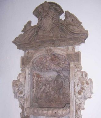 Fountain for washing hands in the former dining hall of Schöntal Monastery